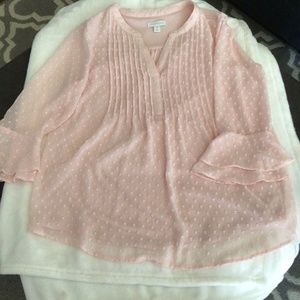 Charter Club Pink Bell Sleeve Blouse - PM